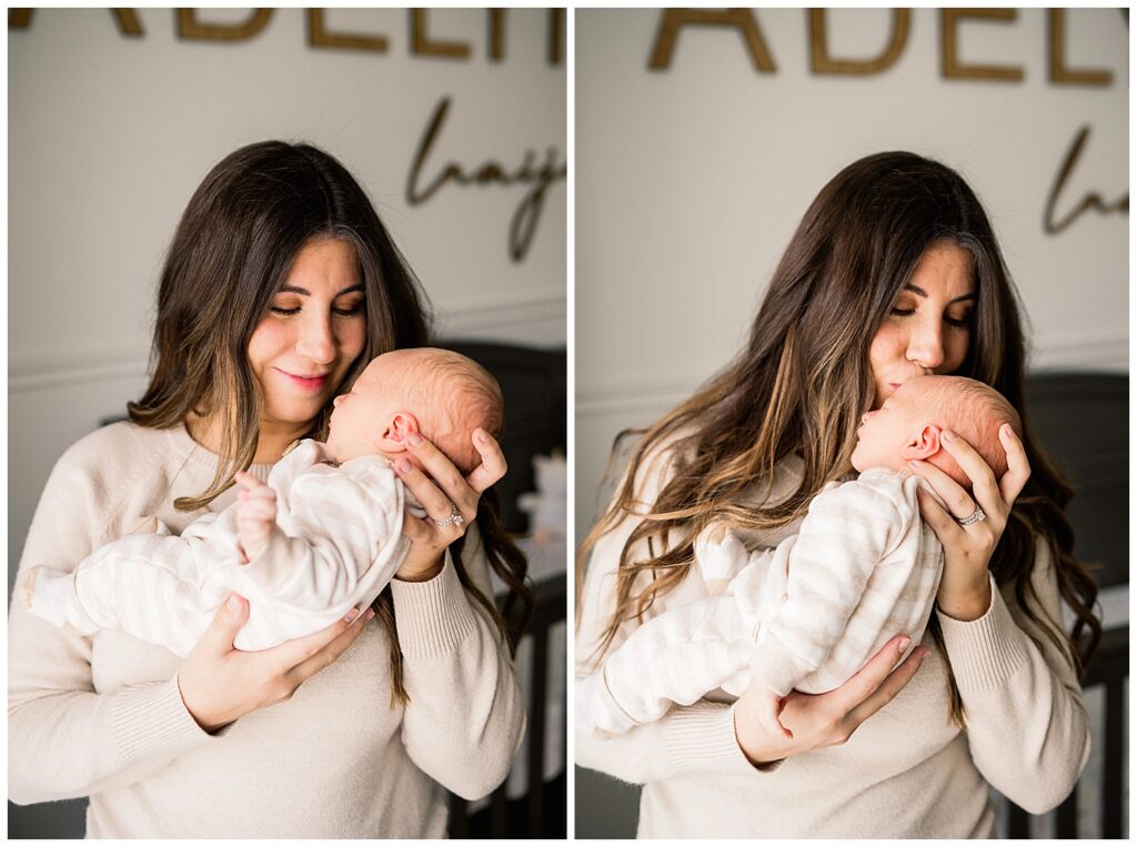 winnipeg newborn photographer who focuses on lifestyle photography. In home newborn session with new baby girl in La Salle Manitoba