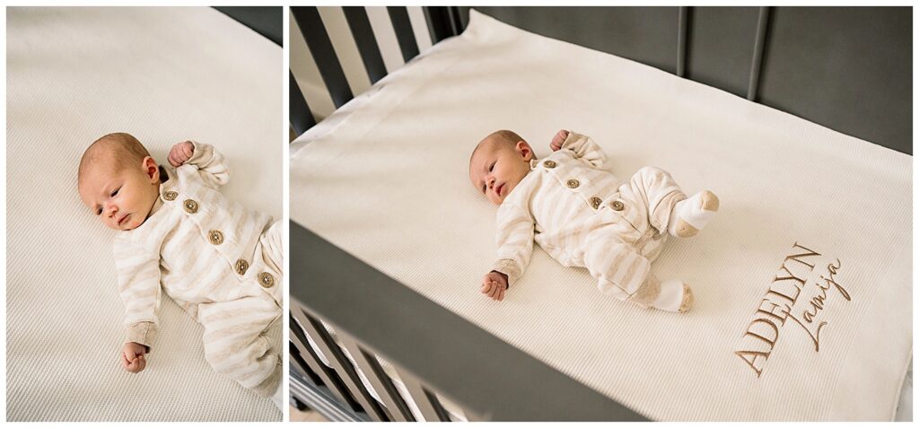 winnipeg newborn lifestyle photographer with an in home baby and parents 