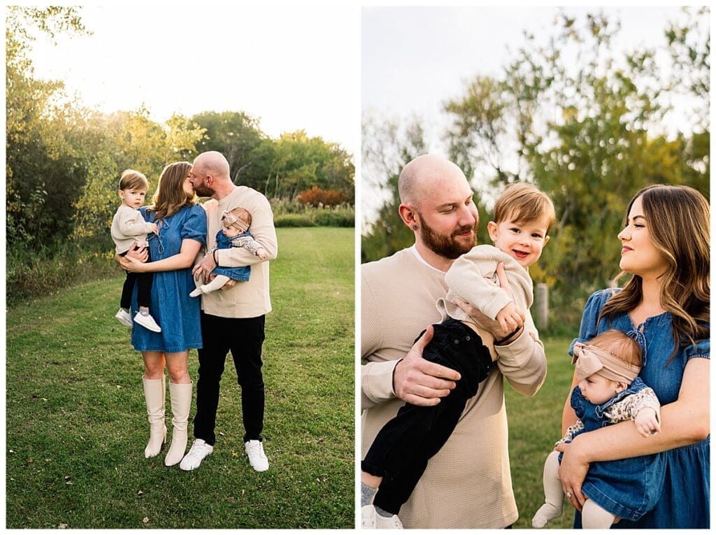 Winnipeg family photographer at Fraser Meadow Park in fall