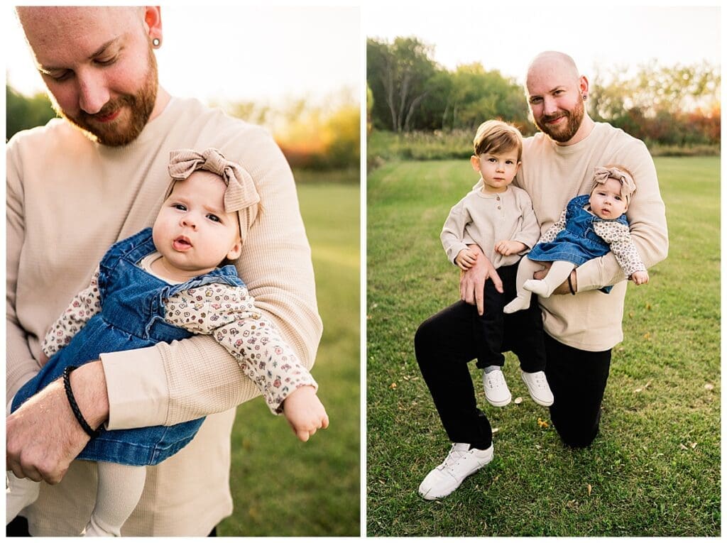Winnipeg family photographer at Fraser Meadow Park in fall