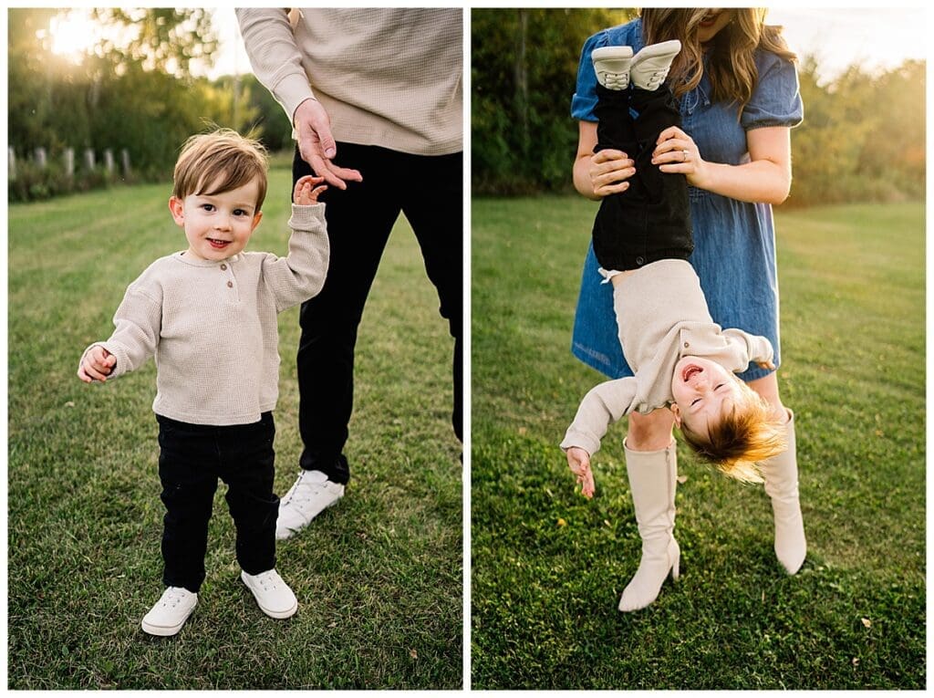 Winnipeg family photographer at Fraser Meadow Park in fall