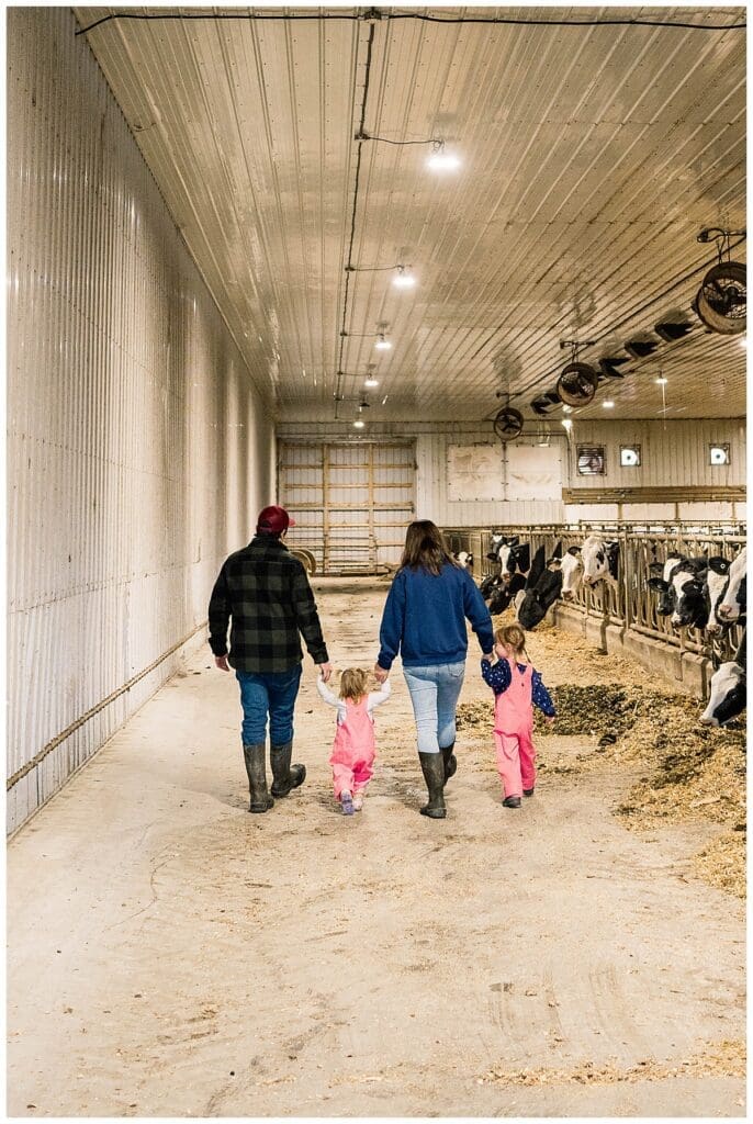 Lifestyle family photoshoot with cure family at their farm