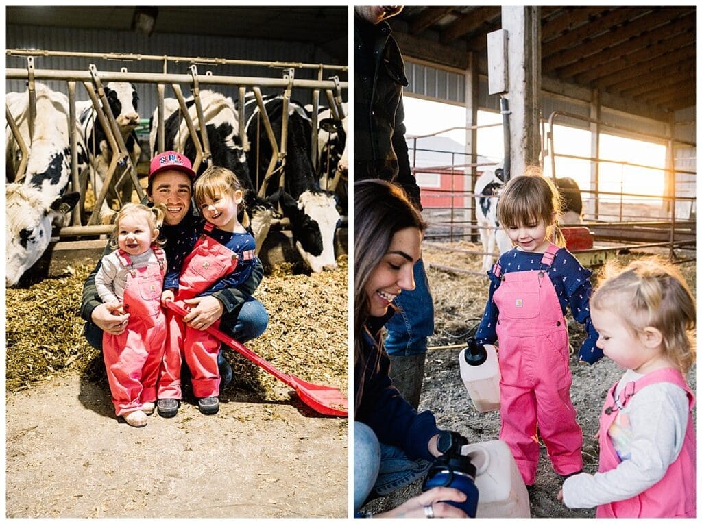 Lifestyle family photoshoot with cure family at their farm