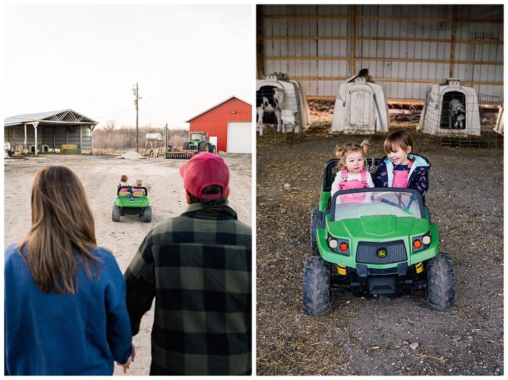 Lifestyle family photoshoot with cure family at their farm