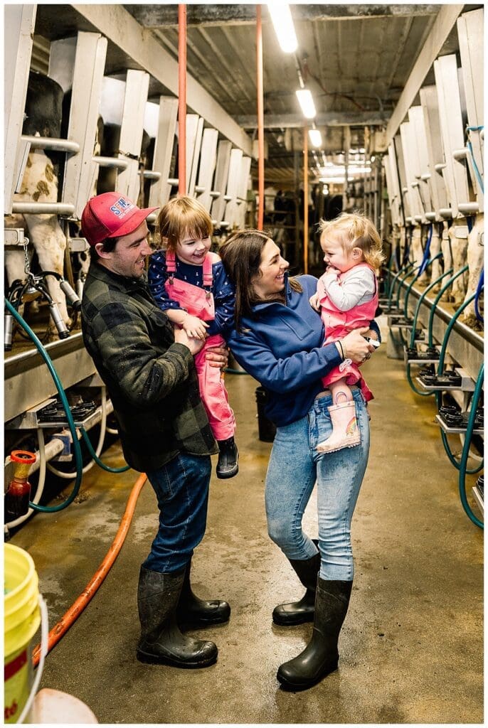 Lifestyle family photoshoot with cure family at their farm