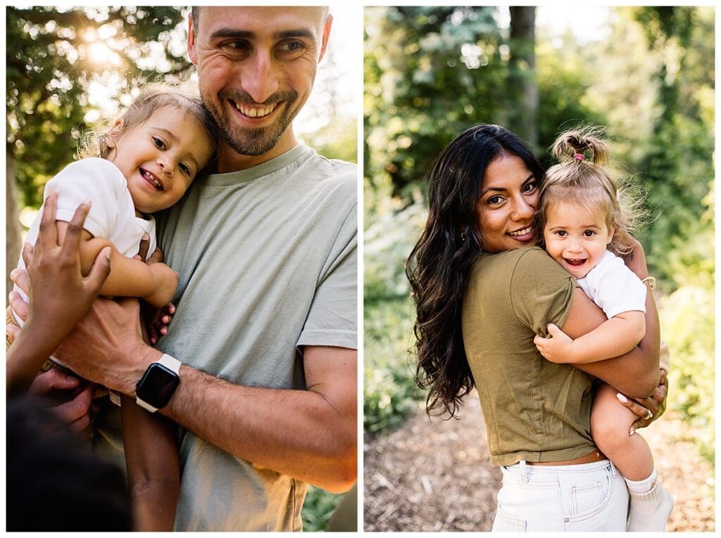 Winnipeg family photographer at Assiniboine Park with family of four