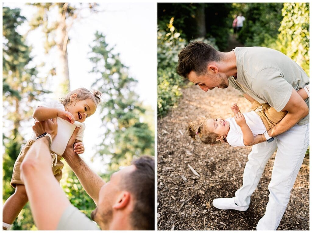 Winnipeg family photographer at Assiniboine Park with family of four