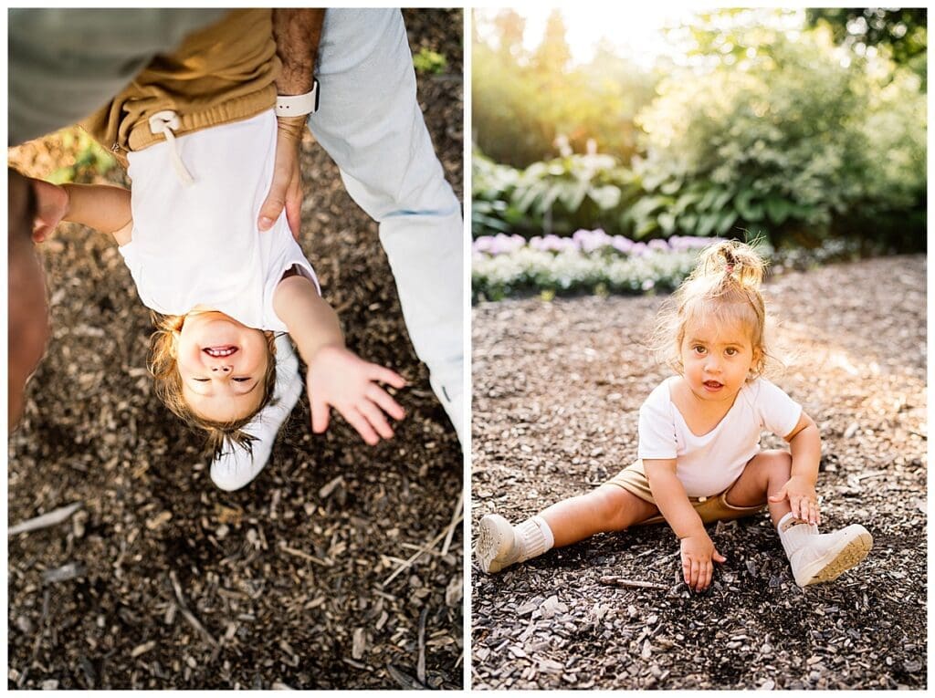 Winnipeg family photographer at Assiniboine Park with family of four