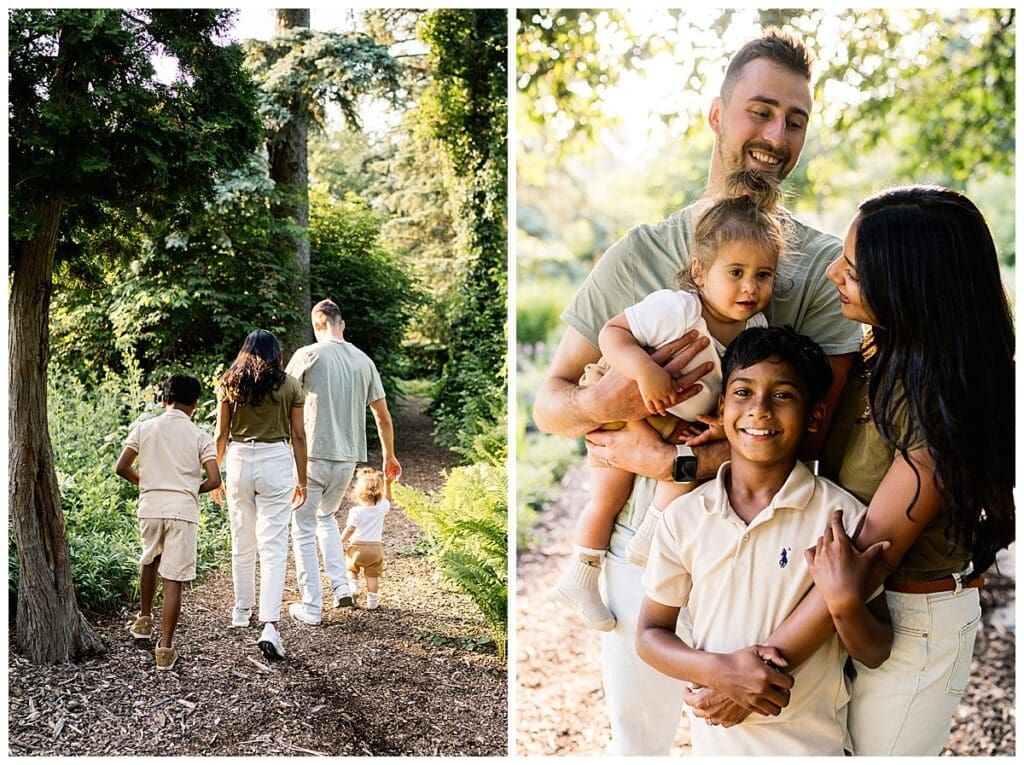 Winnipeg family photographer at Assiniboine Park with family of four