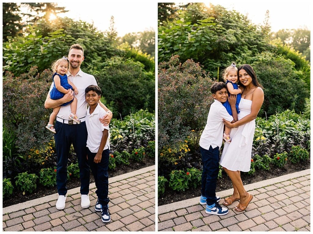 Winnipeg family photographer at Assiniboine Park with family of four