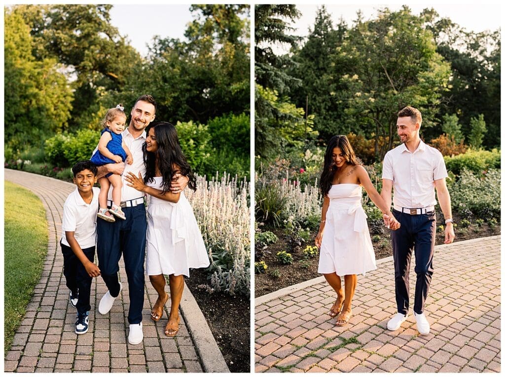 Winnipeg family photographer at Assiniboine Park with family of four
